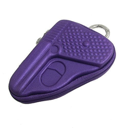 Ruilogod Lila Reißverschluss-Schlüssel-Beutel-Mappen-Halter w Drehhaken von Ruilogod