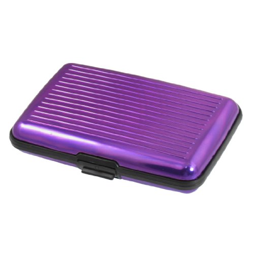Ruilogod Lila schwarz 6 Taschen Geschäftsname VIP Card Case Halter Box von Ruilogod