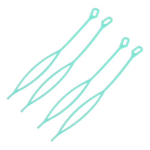 Ruilogod Mädchen Cyan Plastic Flexible Magic Ponytail Bun Inhaber Makers 4 Stück von Ruilogod