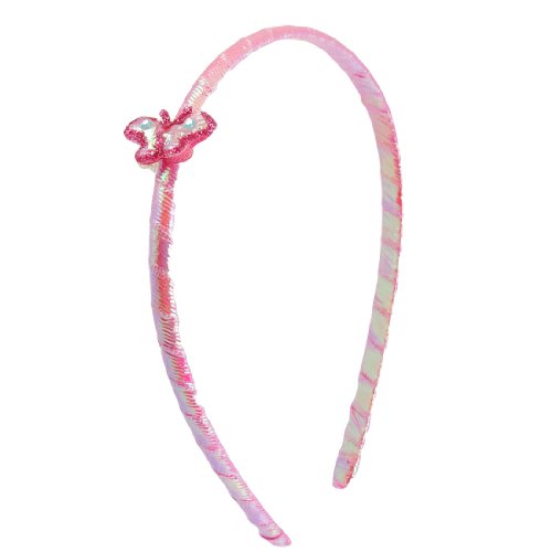 Ruilogod Mädchen Fuchsia Schmetterling Dekor Poly beschichtetem Kunststoff Ornament-Haar-Band von Ruilogod