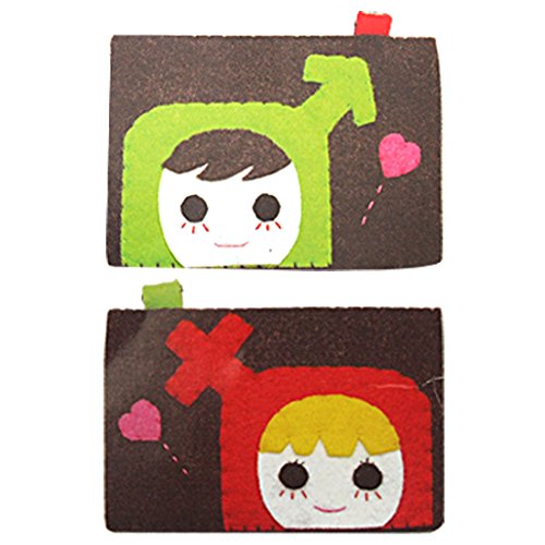 Ruilogod Mädchen-Muster-Stoffstich-Handwerk-Business-Kreditkarteninhaber von Ruilogod