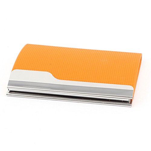 Ruilogod Magnetischer Verschluss-Geschäftsname ID-Kartenhalter-Box-Hülle-Orange von Ruilogod