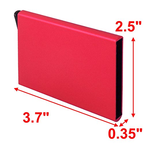 Ruilogod Metal Office Travel Automatische Popup-Geschäftsname Kreditkarten-Fallhalter rot von Ruilogod