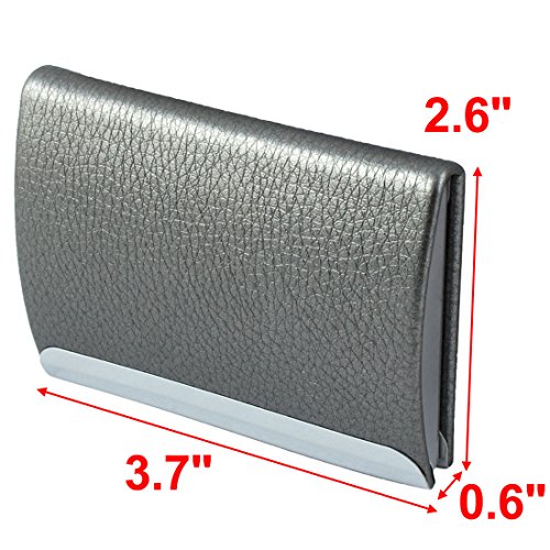 Ruilogod Metall Büroarbeit Tragbare Geschäftsname Kreditkartenhalter Box Fall Container Grau von Ruilogod
