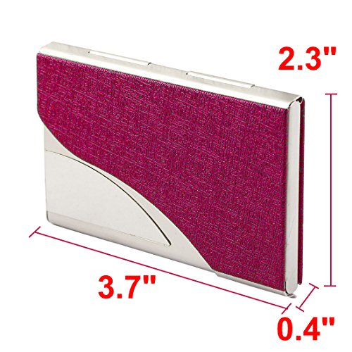 Ruilogod Metall Outdoor Reisende geschäftsname kreditausweis case Halter Organizer Magenta von Ruilogod