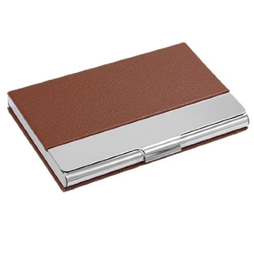 Ruilogod Metall-Rahmen ID Kartenhalter-Kasten Brown silbrig von Ruilogod