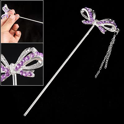 Ruilogod Metallkette Strang Lila Strass-Haar-Dressing-Stick Geschenk Ruilogod Metallkette Strang Lila Strass-Haar-Dressing-Stick Geschenk von Ruilogod