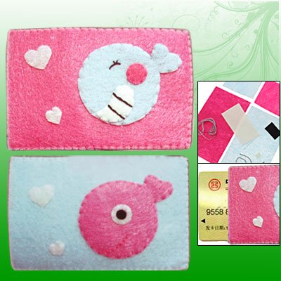 Ruilogod Nonwove Cute Ente Stoffstich DIY Business Kreditkarteninhaber von Ruilogod