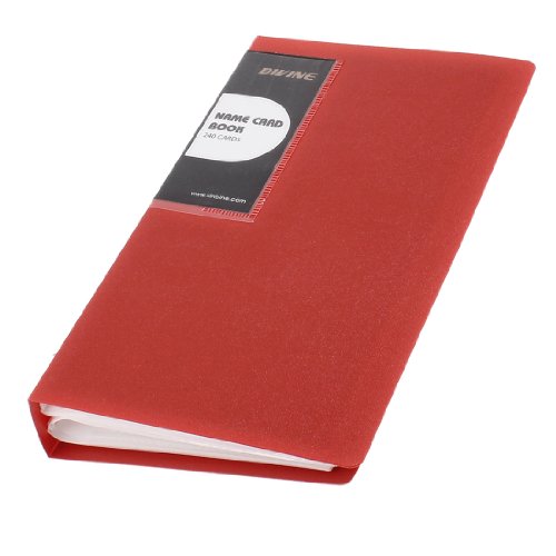 Ruilogod Notebook-geformte 240 Stück Kapazität Visitenkartenhalter Rot von Ruilogod