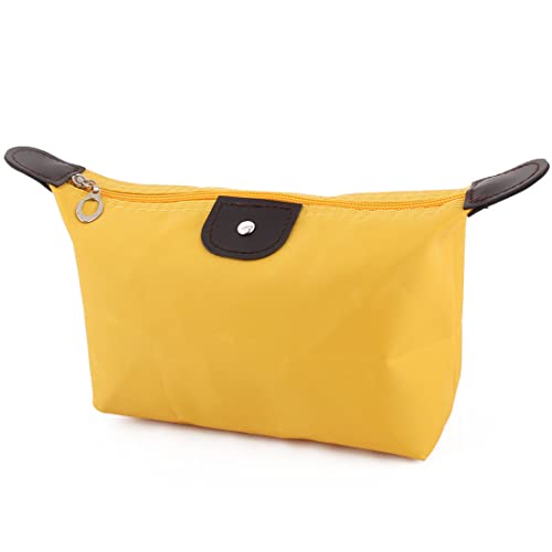 Ruilogod Nylon Dame Water Resistant Cosmetic Makeup Organizer Halter Tasche Handtasche Gelb von Ruilogod