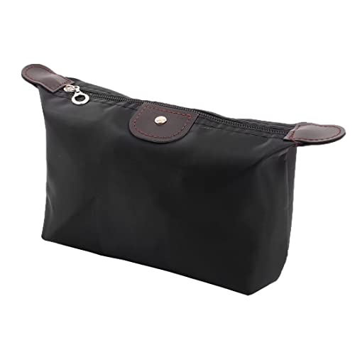 Ruilogod Nylon Dame Water Resistent Cosmetic Makeup Organizer Holder Tasche Handtasche Schwarz von Ruilogod