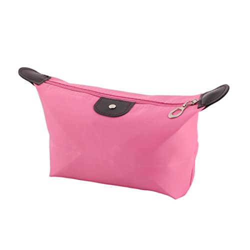 Ruilogod Nylon Dame wasserbeständiger kosmetischer Make-up-Organizer-Halter-Tasche Handtasche Rosa von Ruilogod