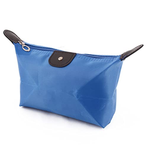 Ruilogod Nylon Dame wasserbeständiger kosmetischer Make-up-Organizer-Halter-Tasche Handtasche blau von Ruilogod
