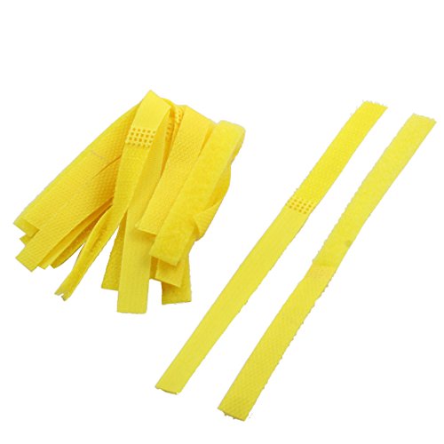 Ruilogod Nylon Lady Magic Bangs Aufkleber Hair Pad Hook Loop Tape Fringe Pflegewerkzeug 13 Stück Gelb von Ruilogod
