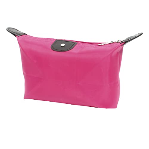 Ruilogod Nylon dame wasserbeständiger kosmetischer Make-up-Organizer-Halter Bag Handtasche Fuchsia von Ruilogod