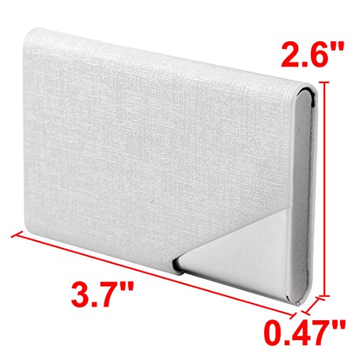 Ruilogod Outdoor Reisen Faux Leder magnetischer schließung Business Name Credit id Card case Box Halter Container Organizer weiß von Ruilogod