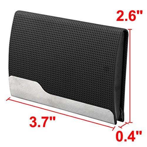 Ruilogod Outdoor Travel Faux Leather Magnetic Shut Geschäftsname Credit ID Card Case Box Halter Container Organizer Schwarz von Ruilogod