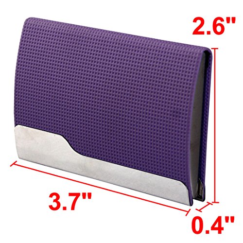 Ruilogod Outdoor Travel Faux Leder Magnetische SCHALD Geschäftsname Kredit ID Karten Fall Box Halter Container Organizer Lila von Ruilogod