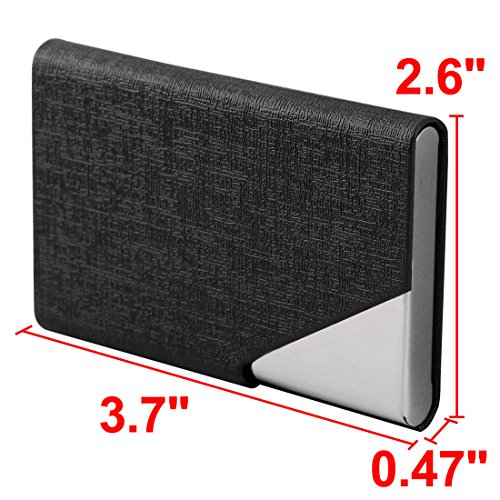 Ruilogod Outdoor Travel Faux Leder Magnetischer Schließung Geschäftsname Kredit ID Karten Fall Box Halter Container Organizer Schwarz von Ruilogod