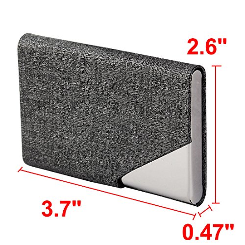 Ruilogod Outdoor Travel Faux Leder Magnetischer Schließung Geschäftsname Kredit ID Karten Fall Kasten Halter Container Organizer Splittergrau von Ruilogod