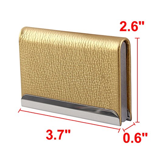 Ruilogod Outdoor Travel Metal Magnetischer Schließung Geschäftsname Kredit ID Karten Fall BO X Halter Organizer Goldton von Ruilogod