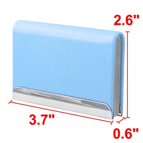 Ruilogod Outdoor Travel Metal Magnetischer Schließung Geschäftsname Kredit ID Karten Fall Kasten Halter Organizer Blau von Ruilogod