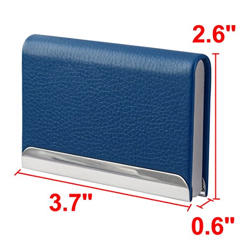 Ruilogod Outdoor Travel Metal Magnetischer Schließung Geschäftsname Kredit ID Karten Fall Kasten Halter Organizer Dunkelblau von Ruilogod