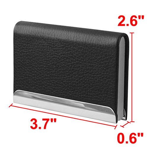 Ruilogod Outdoor Travel Metal Magnetischer Schließung Geschäftsname Kredit ID Karten Fall Kasten Halter Organizer Schwarz von Ruilogod