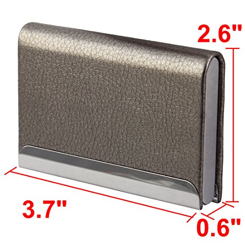 Ruilogod Outdoor Travel Metal Magnetischer Schließung Geschäftsname Kredit ID Karten Fall Kasten Halter Organizer Splittergrau von Ruilogod