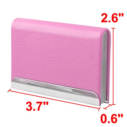 Ruilogod Outdoor Travel Metal Magnetischer Schließung Geschäftsname Kredit ID Karten Fall Kastenhalter Organizer Rosa von Ruilogod