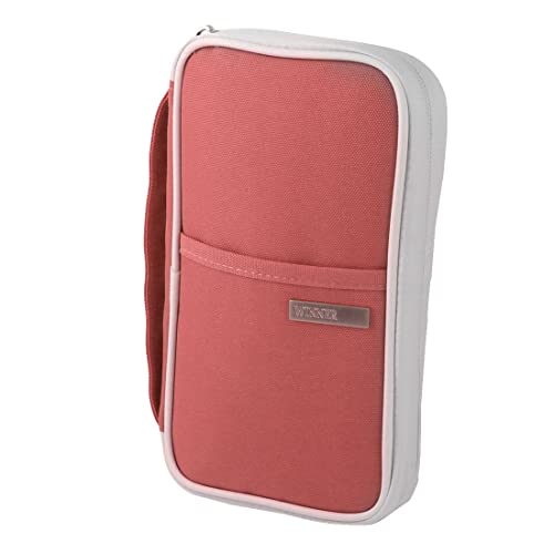 Ruilogod Outdoor Travel Passport Inhaber Credit ID-Karte Geldbörse Geldbörse Fallabdeckung Dokumenttasche S Korallenrosa von Ruilogod