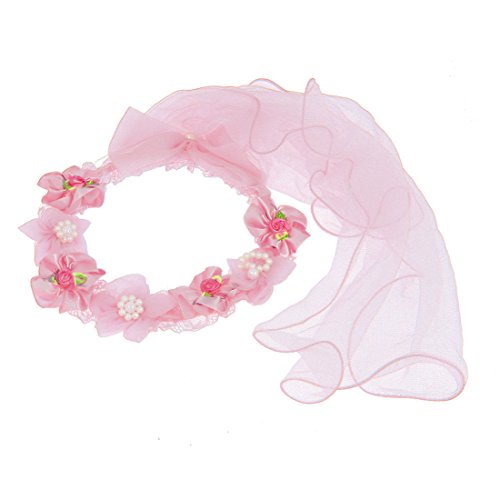 Ruilogod Perlen Spitze Dekor Hochzeit Braut Blumenmädchen Stirnband Schleier Rosa Ruilogod Perlen Spitze Dekor Hochzeit Braut Blumenmädchen Stirnband Schleier Rosa von Ruilogod