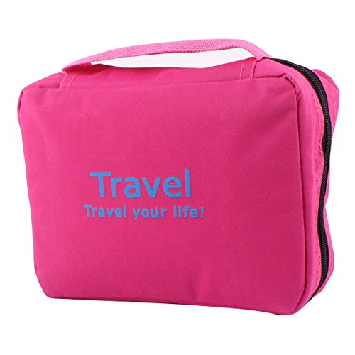 Ruilogod Pflegeprodukte Kosmetische Make-up-Lagerung Waschen Organizer Hanging Bag Fuchsie von Ruilogod