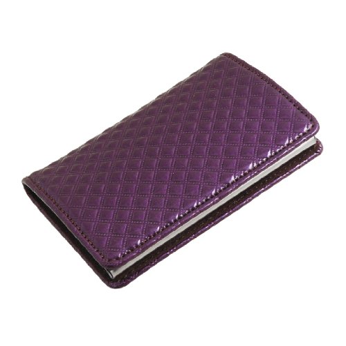 Ruilogod Plaid Print Lila Faux Lederbeschichteter Visitenkartenfall von Ruilogod
