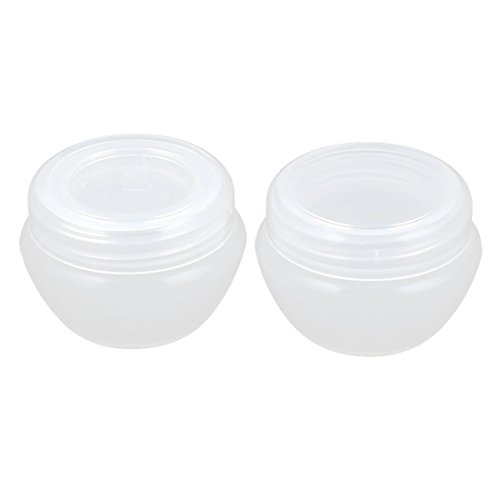 Ruilogod Plastische, kosmetische Leere Glas-Topf Gesichtscreme-Kasten-Halter 5g 2ST Klar von Ruilogod