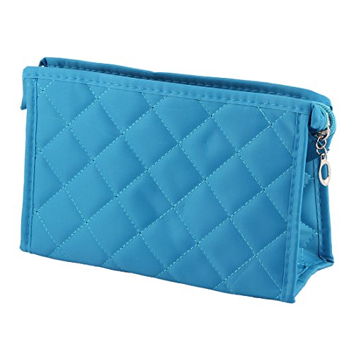Ruilogod Polyester Haushalt Frauen Reise mit Reißverschluss Schmuck Halter Cosmetic Bag Blau von Ruilogod