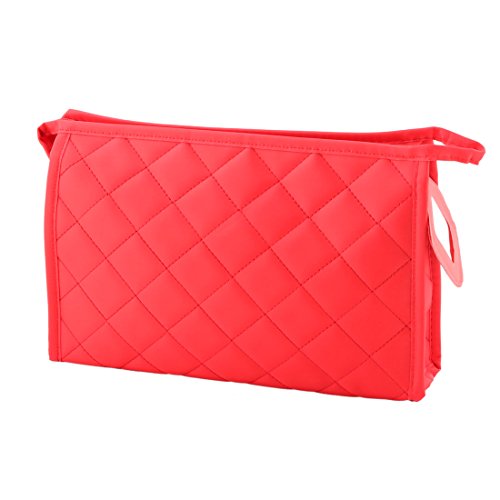 Ruilogod Polyester Plaid Designed Damen mit Reißverschluss beweglicher kosmetischer Organisator-Beutel-Rot von Ruilogod