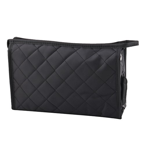 Ruilogod Polyester Plaid Designed Damen mit Reißverschluss bewegliches kosmetisches Organisator-Beutel-Schwarz von Ruilogod