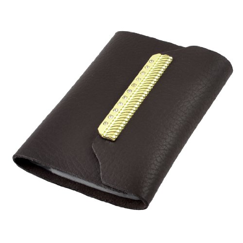 Ruilogod Press-Bolzen-Knopf Dunkelbraun Kunstleder 26 Seiten Business Name Kartenhalter-Organisator Ruilogod Press-Bolzen-Knopf Dunkelbraun Kunstleder 26 Seiten Business Name Kartenhalter-Organisator von Ruilogod