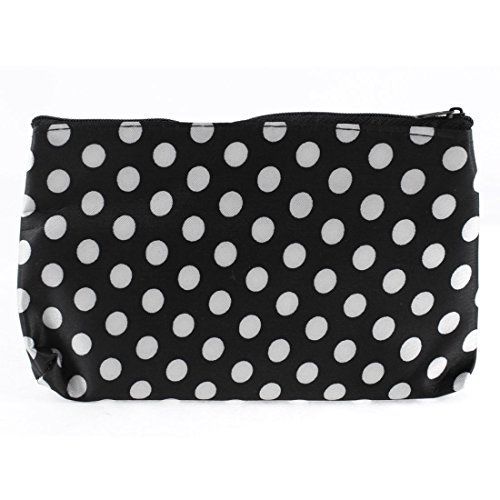 Ruilogod Punkt-Muster Zip Up Frau Make-up kosmetische Halter-Beutel-Beutel-Schwarz von Ruilogod