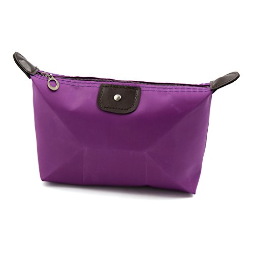 Ruilogod Purpurrote Make-up-Tasche Kosmetiktasche Multifunktionale Toiletten-Reißverschluss Waschen Organizer Container von Ruilogod