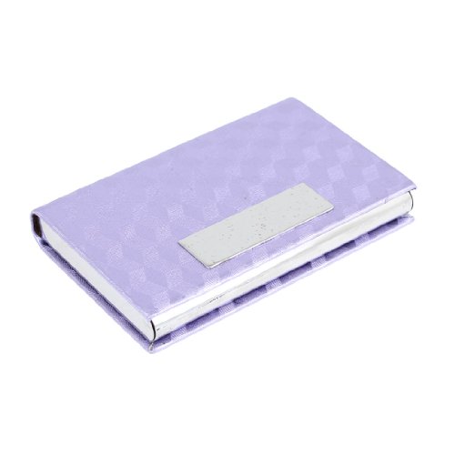 Ruilogod Purpurroter Würfel gedruckt Faux-Leder-beschichteter magnetischer Business-ID-Karten-Fallhalter von Ruilogod