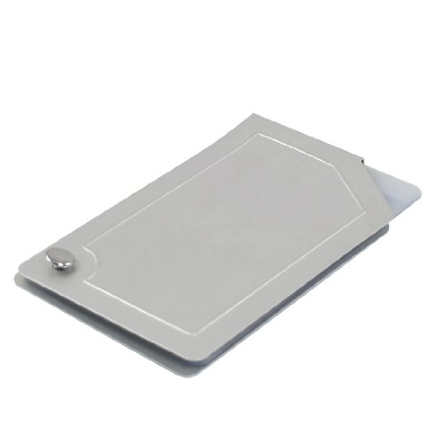 Ruilogod Rechteck Aluminiumhülle 8 Kapazitätskarte Organizer Hülsenhalter Silberton von Ruilogod