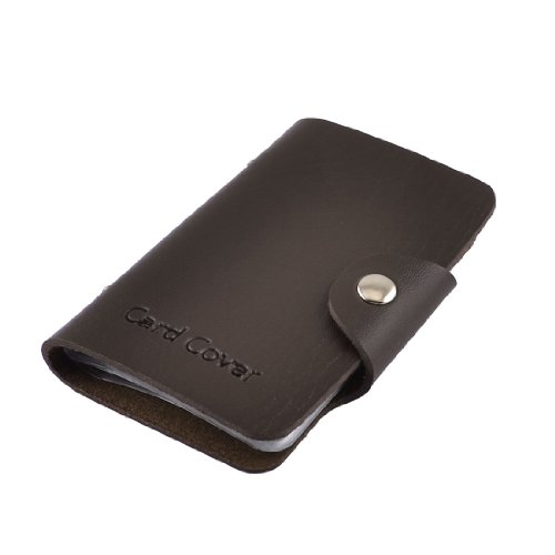 Ruilogod Rechteck Faux Leder Dunkelbraun 10 Blatt Business Bank Karten Inhaber Organizer von Ruilogod