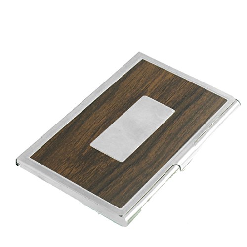 Ruilogod Rechteckige Shape Silver Ton Brown Metall Bank Geschäftsname Kartenkarten von Ruilogod
