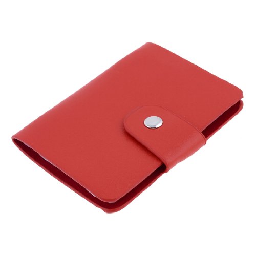 Ruilogod Red Faux Leder 12 Fächer Geschäftsname VIP ID Karteninhaber von Ruilogod