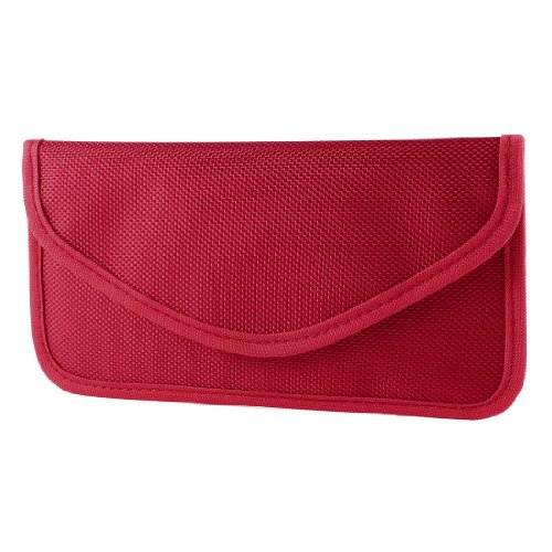 Ruilogod Red Nylon zwei Abteile Anti-Statik-Münzen-Geldbeutel-Beutel für Handys von Ruilogod
