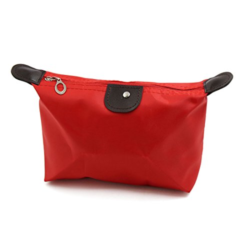 Ruilogod Reise-Make-up-Tasche Kosmetiktasche Multifunktions-Toiletten-Reißverschluss-Waschen-Organizer-Container rot von Ruilogod