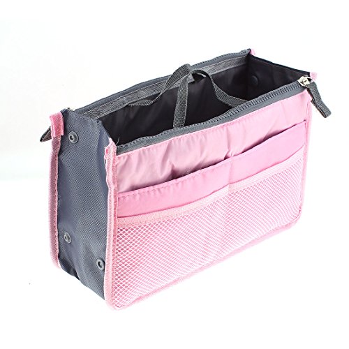 Ruilogod Reise Mesh Kosmetiktasche Fall Multifunktions Buggy Beutel Rosa von Ruilogod