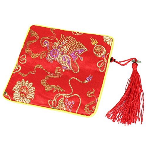 Ruilogod Reißverschluss Kosmetik Schmuck Geschenk Münzbeutel Geldbörse Tasche Rot von Ruilogod
